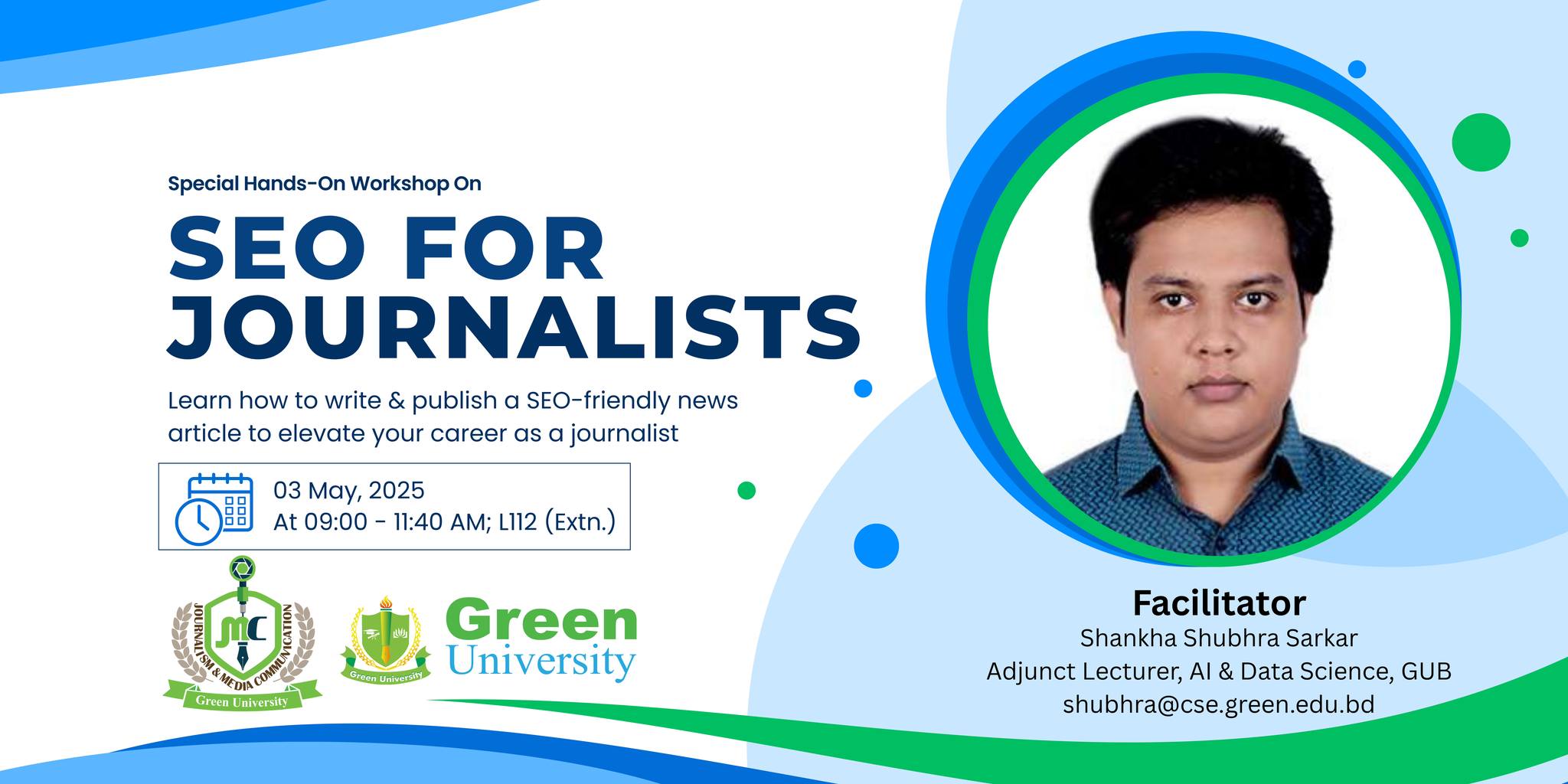 Department of JMC has successfully organized a special hands-on workshop titled “SEO for Journalists”