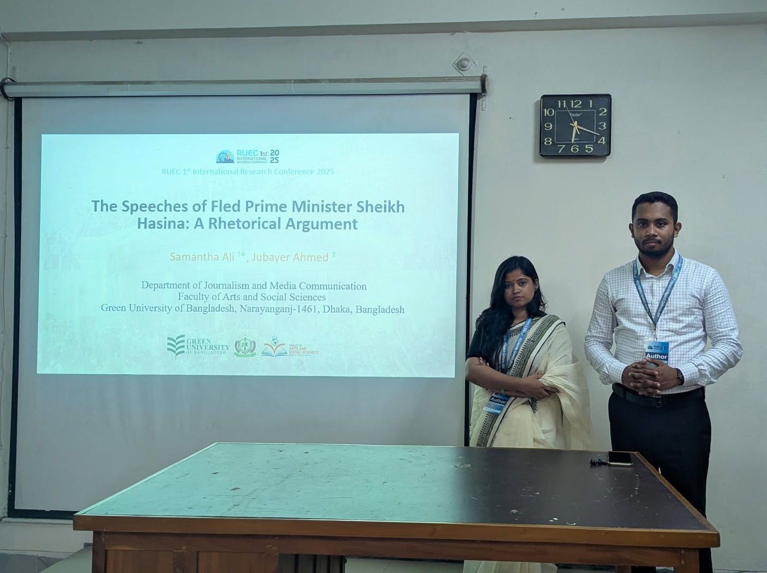 JMC students presented their research at the RUEC 1st International Research Conference 2025 at the University of Rajshahi.